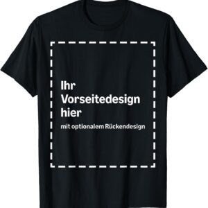 Personalised T-shirt with print on the front and back