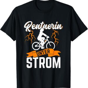 Rentnerin Under Electricity E-Bike Bicycle Cycling Grandma Gift T-Shirt