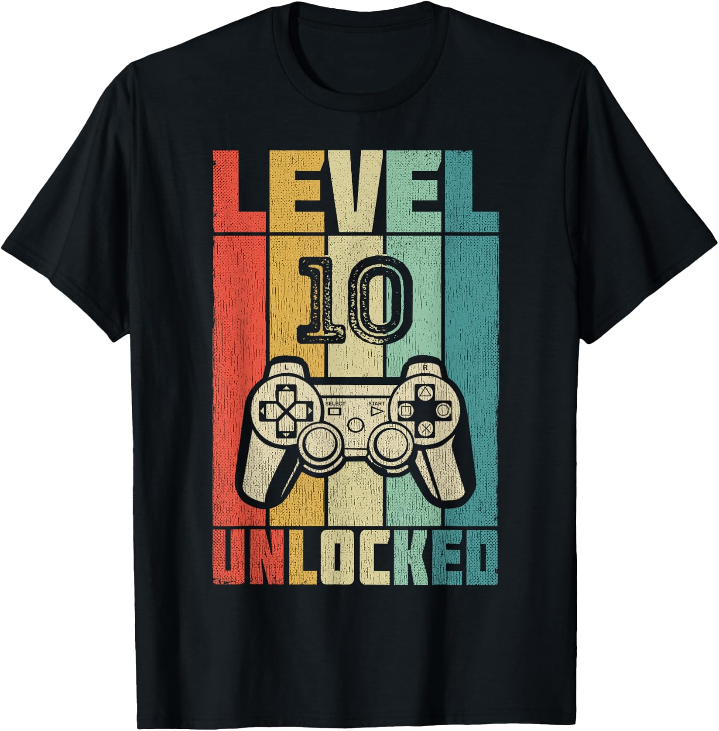Geschenk zum 10. Jahrestag für Paare 10 Jahre - Level 10 Unlocked 10th Wedding Anniversary T-Shirt for Men and Women - Black, Short Sleeve, Classic, Crew Neck, Unisex, EU S (Small)