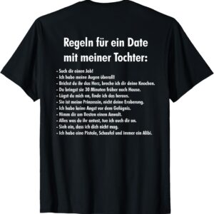Rules for a Date with my Daughter | Father's Day Gift T-Shirt