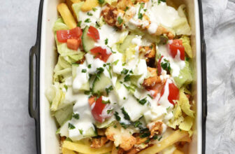 „Kapsalon“ – holländische Pommes Frites. Aus dem Airfryer.