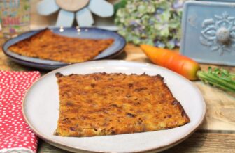 Schüttelpizza Karotte-Zwiebel – Happy Carb Rezepte