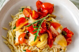 Toskanischer Fisch mit Kirschtomaten und Oliven