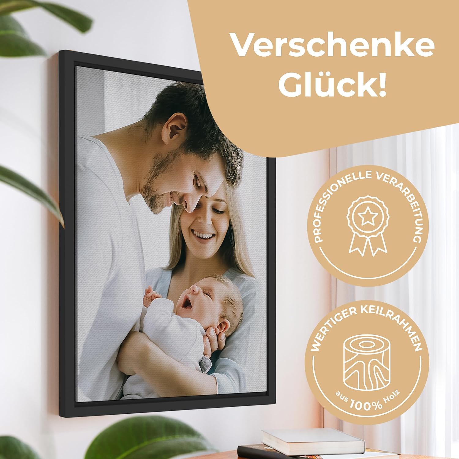 Cimpress Personalised Framed Canvas Picture 30×40cm Portrait – Bild 3