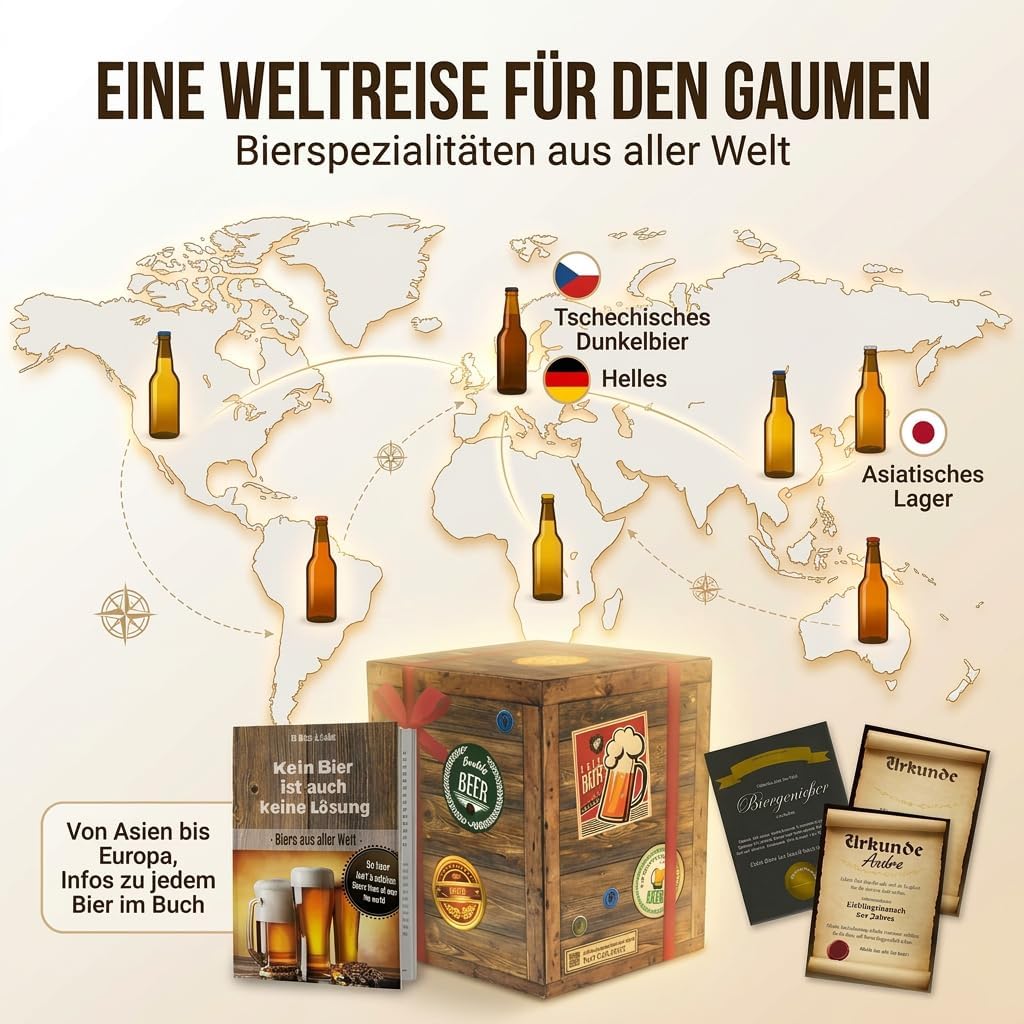 Gift 60th ++ Set of 12 Beer World & DE ++ Gifts 60th Birthday – Bild 4