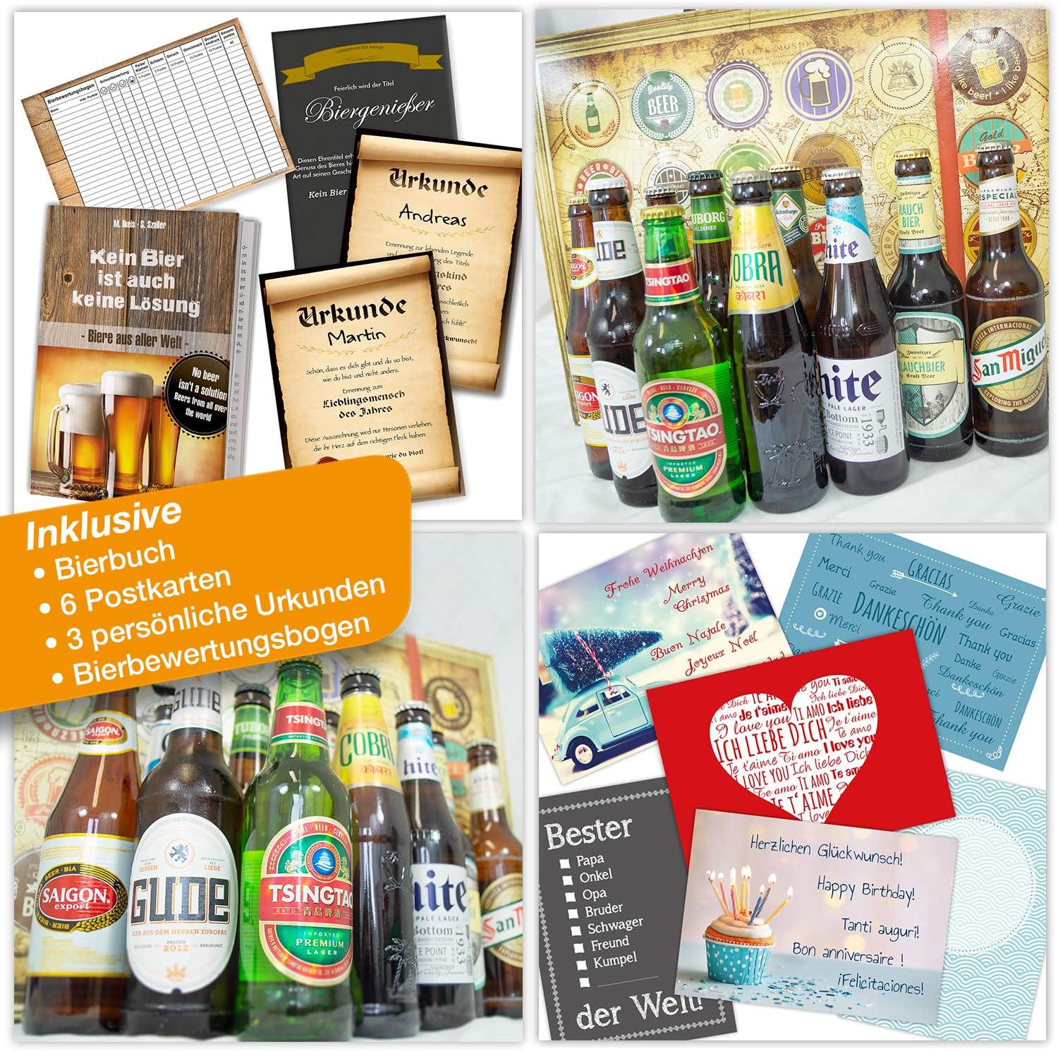 Monatsgeschenke 24x Beer Gift Set - World Beers & German Beers – Bild 2