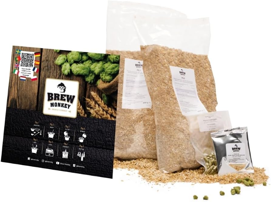 Brew Monkey Beer Brewing Set Helles | Luxe Set 5 Litres Beer | 6.4% Vol. | Beer Brewing Set | Men's Gifts | Beer Gifts for Men | Birthday Gift for Men | Gifts for Dad – Bild 4