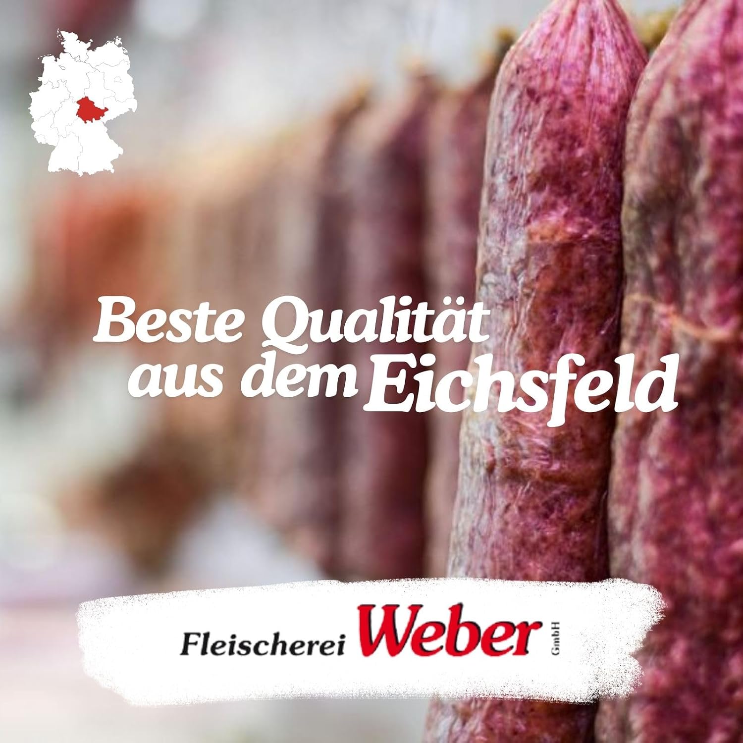 Original Eichsfelder Feldgieker, Butchery Weaver, Regional Specialty, Slaughter Warmly Processed, Own Slaughter, Natural Spices, Air Dried, Aged for Approx. 3 Months (1200 g) – Bild 2