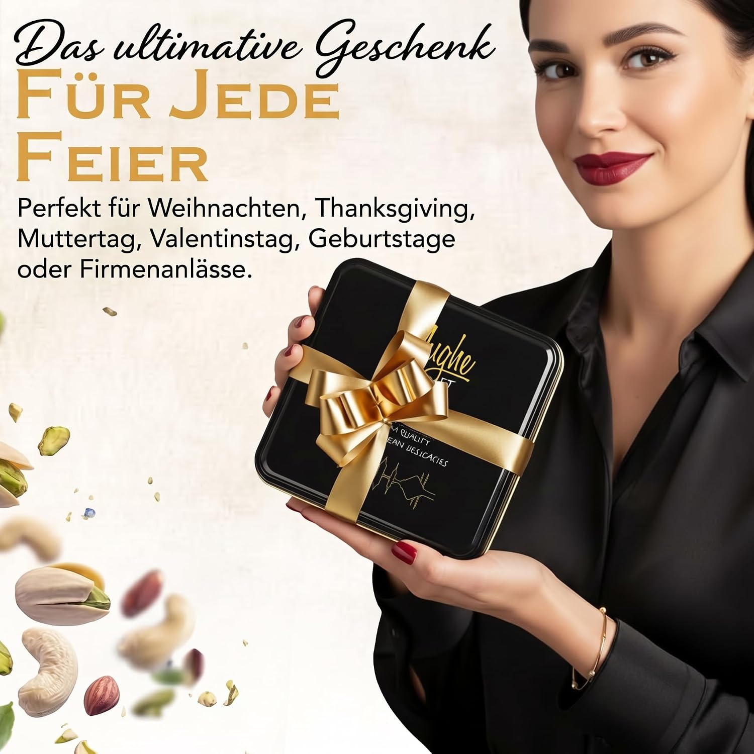 Mughe Gourmet Baklava with Pistachio Assortment Metal Gift Box 750 g – Bild 7