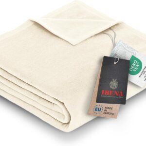 Ibena Cuddly Blanket / Bedspread / Wool Blanket, 180 x 220 cm