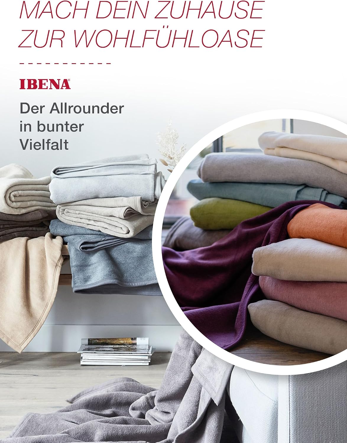 Ibena Cuddly Blanket / Bedspread / Wool Blanket, 180 x 220 cm – Bild 6