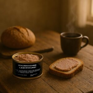 Hausmacher Liver Sausage 400 g, Premium Handmade Sausage Preserve, 400 g, Uncooled Durable