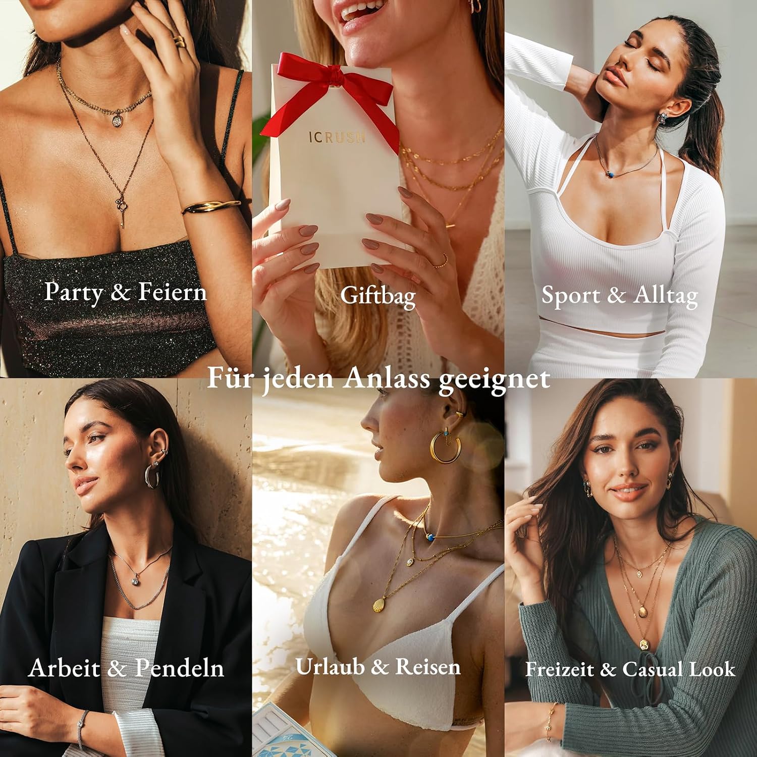 ICRUSH Full Blossom Waterproof Necklace Women's Elegant Women's Necklace – Bild 7
