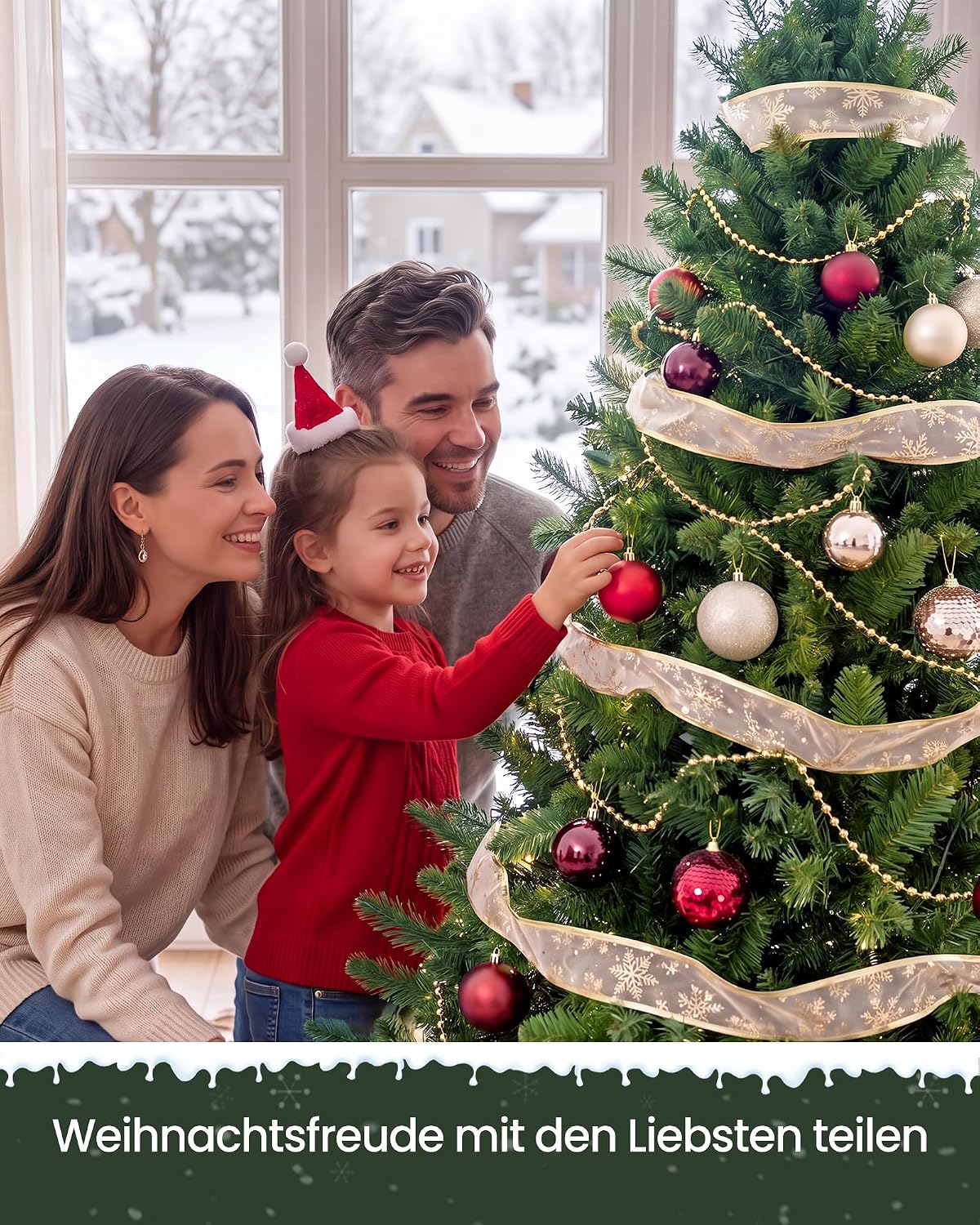 SONGMICS Artificial Christmas Tree 180 cm with Lighting – Bild 5
