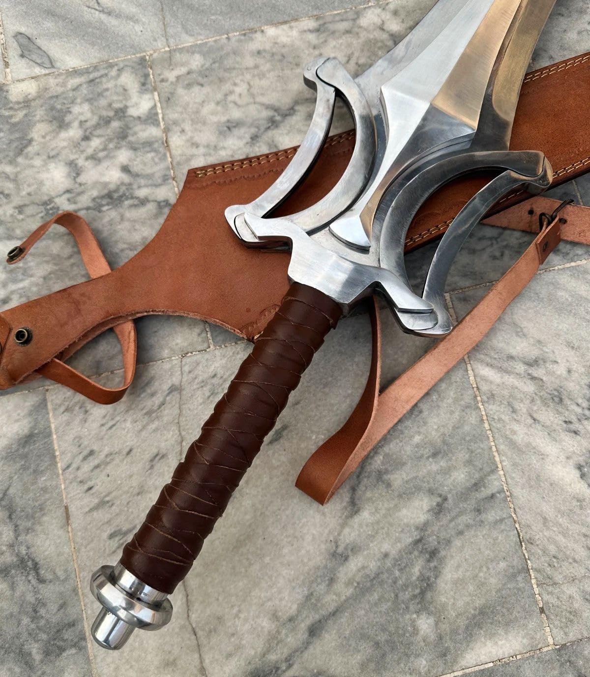 38" He-Man Power Replica - 30" Steel Blade, Leather Wrapped Handle – Bild 2