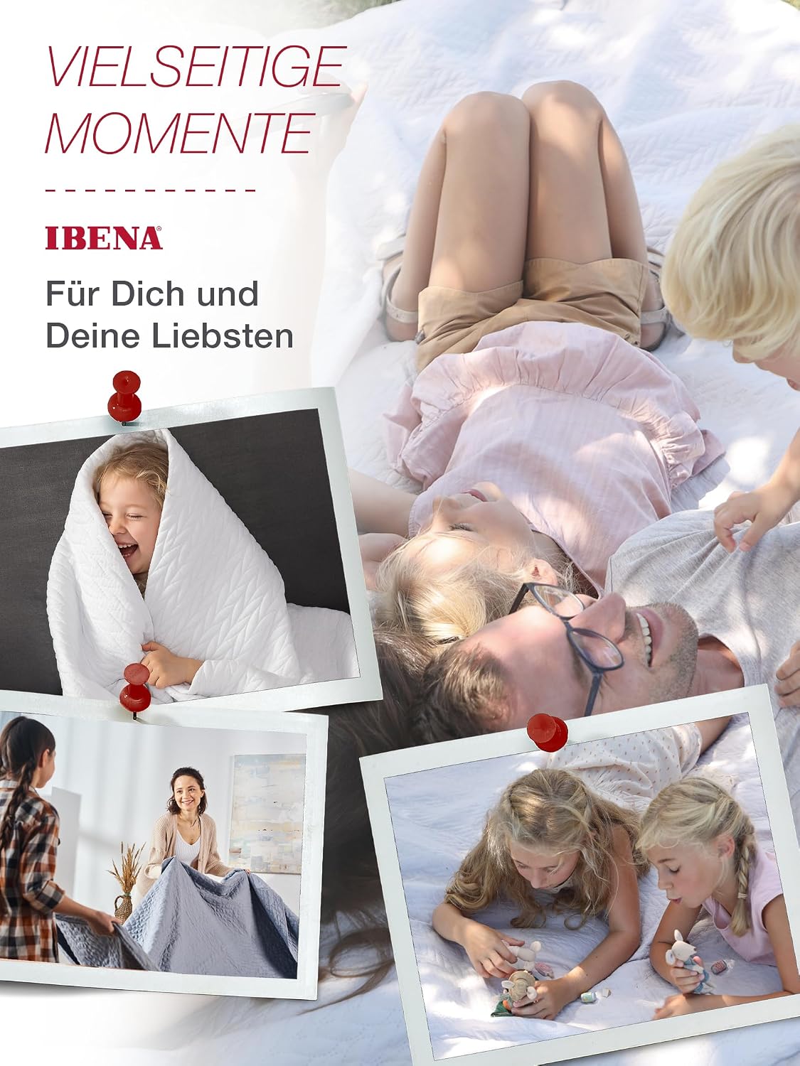 Ibena Nancy Tagesdecke 280 x 250 cm – Wohndecke Anthrazit – leichte Bettüberwurf mit Steppmuster – Bild 7