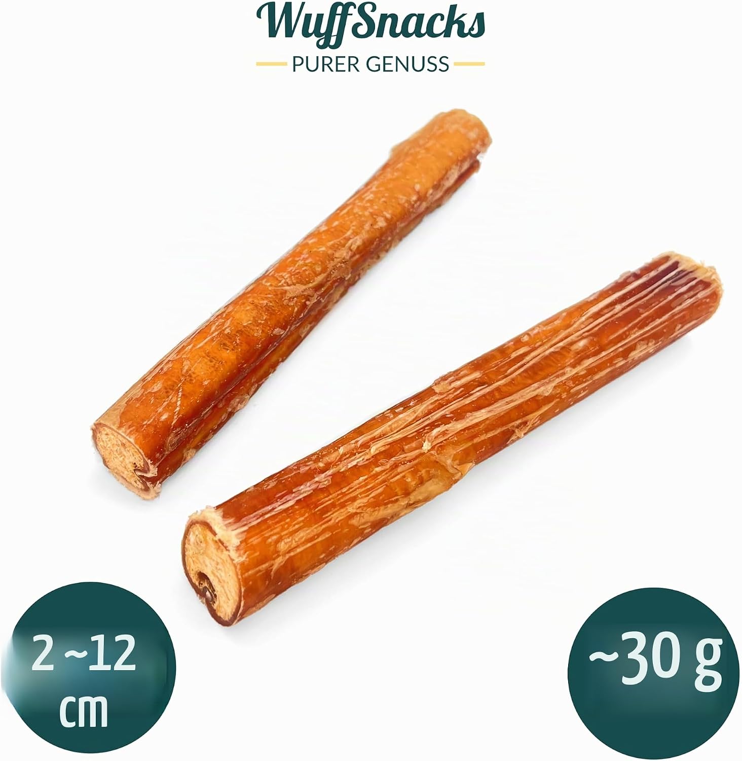 Oxsenziemer for Dogs, Pack of 20, 12 cm, Natural and High-Quality Ox Brick Pieces, Bully Sticks, Low Fat and Protein Rich Chew Items for Dental Care Wuffsnacks – Bild 7