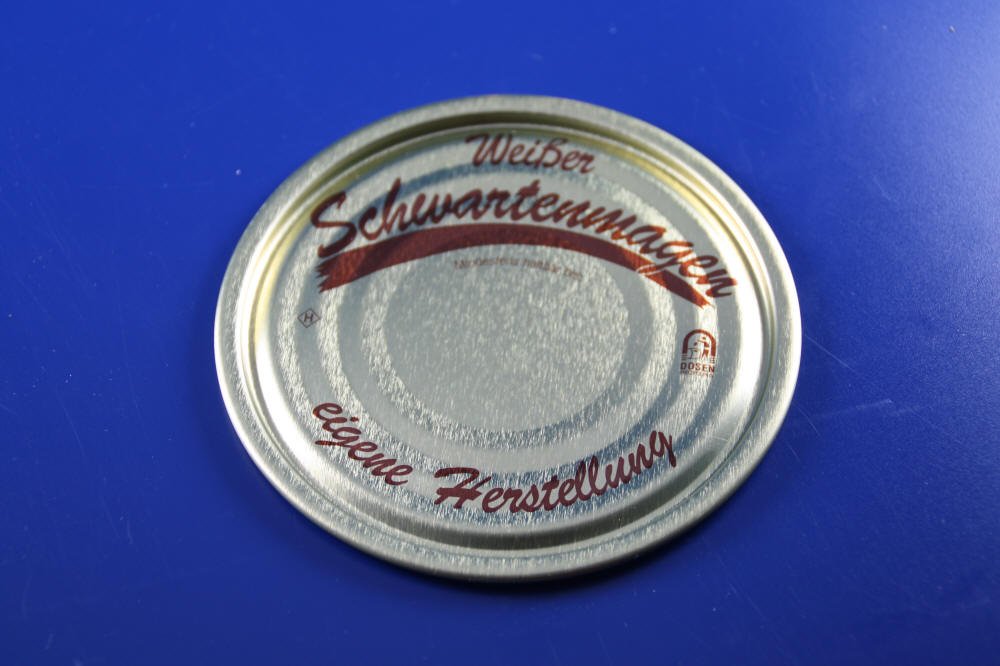 Black stomach sausage approx. 200 g tin (1 kg = 1 kg = 16.45 €) with bottle - made in Germany regional without mass retention lactose free gluten free – Bild 3