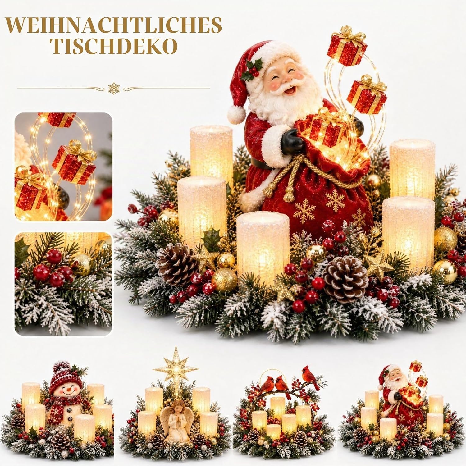Christmas Table Decoration with Illuminated Elements – Bild 3