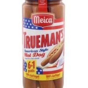 Meica Trueman's Hot Dog Sausages Chicken 100% Chicken 6 + 1