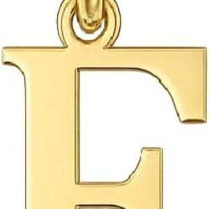 Rodium – Gold Pendant, Letter, 14K Gold/585 Fineness, Charms for Necklace or Chain, Bracelet, Ideal Gifts for Women, Chain Pendant for Gold Jewellery