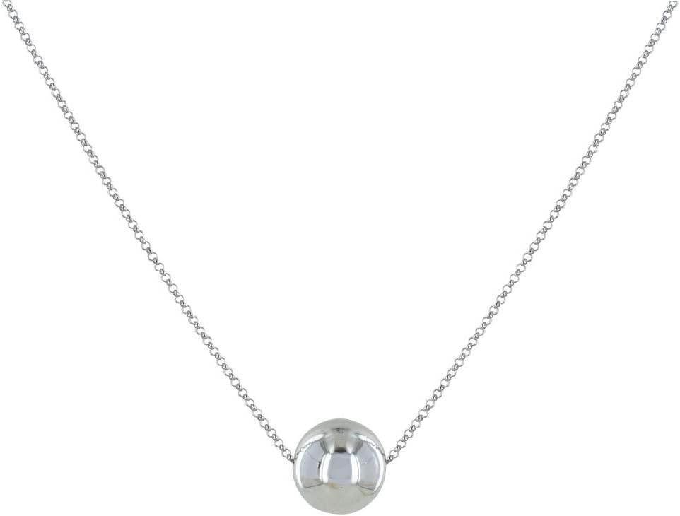 LES POULETTES BIJOUX - Sterling Silver 925 Necklace Large Ball 14 mm