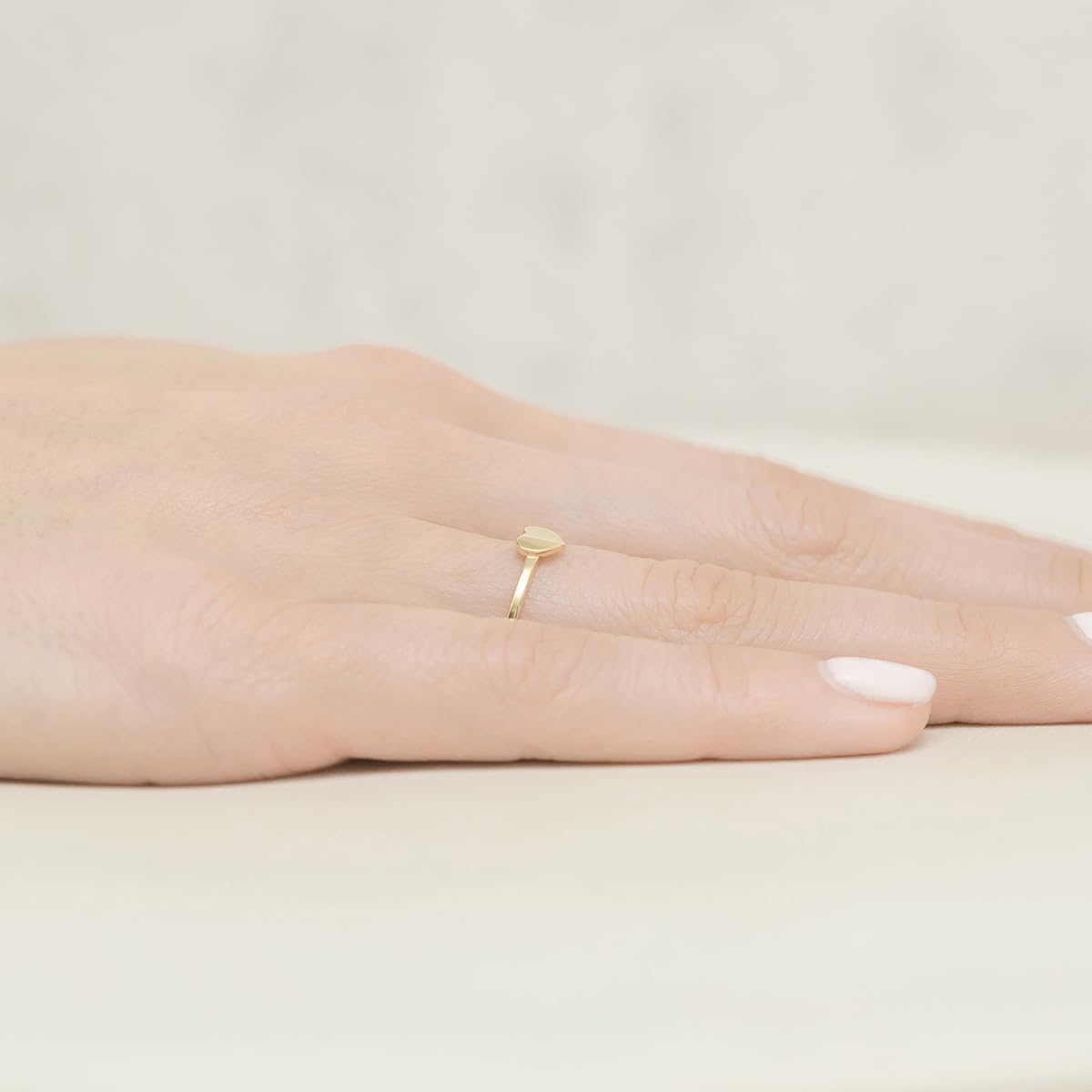 MARKO Women's Ring Heart 333 Gold Real Gold Ring Women's Gold Jewellery Ring – Bild 4