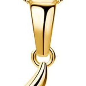 MIORE Jewellery Women’s White Gold / Yellow Gold 9 Carat 375 Gold Chain Women’s Gemstone Necklace with Ruby / Sapphire / Emerald / Topaz in Bezel Setting Curb Chain 45 cm Gold Jewellery in