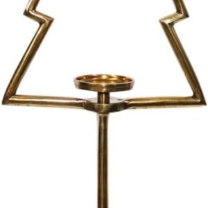 Antikas – Kerzenständer Weihnachtsbaum aus Aluminium, Gold patiniert