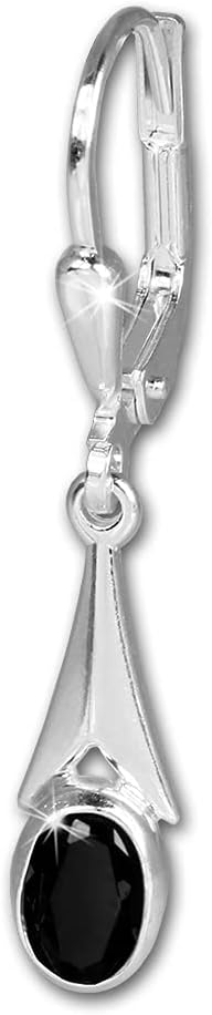 SilberDream D2SDO514S Women's Earrings Real Silver Black Zirconia – Bild 4