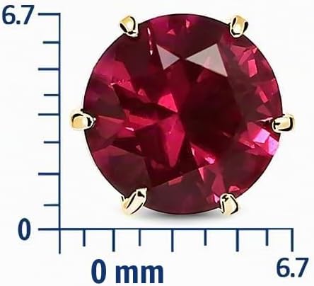MIORE Women's 9 Carat Yellow Gold / White Gold 375 Gold Earrings Women's Gold Stud Earrings Gold with Ruby / Sapphire / Zirconia / Emerald in Prong Setting Hypoallergenic Earrings in High-Quality – Bild 3