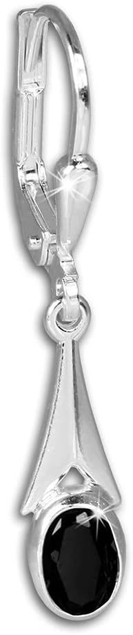SilberDream D2SDO514S Women's Earrings Real Silver Black Zirconia – Bild 5