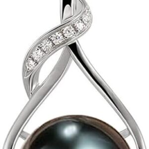 Perlenkette Geschenke für Frau Jubiläum-Muttertags Geschenke für Mama tahitian black Pearl perlen Halskette-Geschenk für Frauen Geburtstag Weihnachten Geschenke Valentinstag