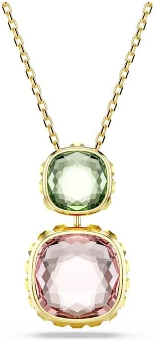 Swarovski Chroma Kollektion, Kissenform-Schliff, Mehrfarbig, Goldfarben plattiert