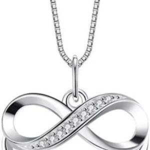 Olivie Sterling Silver Necklace Heart & Infinity 925 for Women