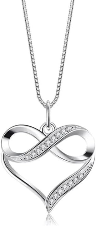 Olivie Sterling Silver Necklace Heart & Infinity 925 for Women