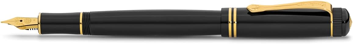 Kaweco DIA2 Gold Fountain Pen, Exclusive Acrylic Fountain Pen for Ink Cartridges Including Elegant Gift Metal Box, Luxury Nostalgic Fountain Pen 16 cm, Nib Width: M (Medium)