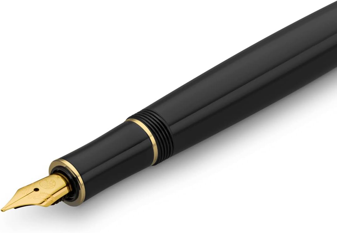 Kaweco DIA2 Gold Fountain Pen, Exclusive Acrylic Fountain Pen for Ink Cartridges Including Elegant Gift Metal Box, Luxury Nostalgic Fountain Pen 16 cm, Nib Width: M (Medium) – Bild 3