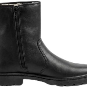 Men's Leather Lined Winter Boots, Warm Lambskin Desert Boots, Chukka Ankle Boots, Real Leather, Waterproof and Non-Slip Lace-Up Boots for Winter Outdoor & Work Shoes, Robust Thermal Suede