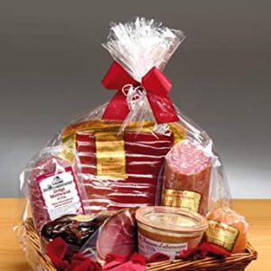 Delicacy Basket No. 6 Hearty with Cat Ham, Eel Smoke Farmer's Mettwurst, Drögt-Mettwurst, Farmer's Liver Sausage and Spice Ham