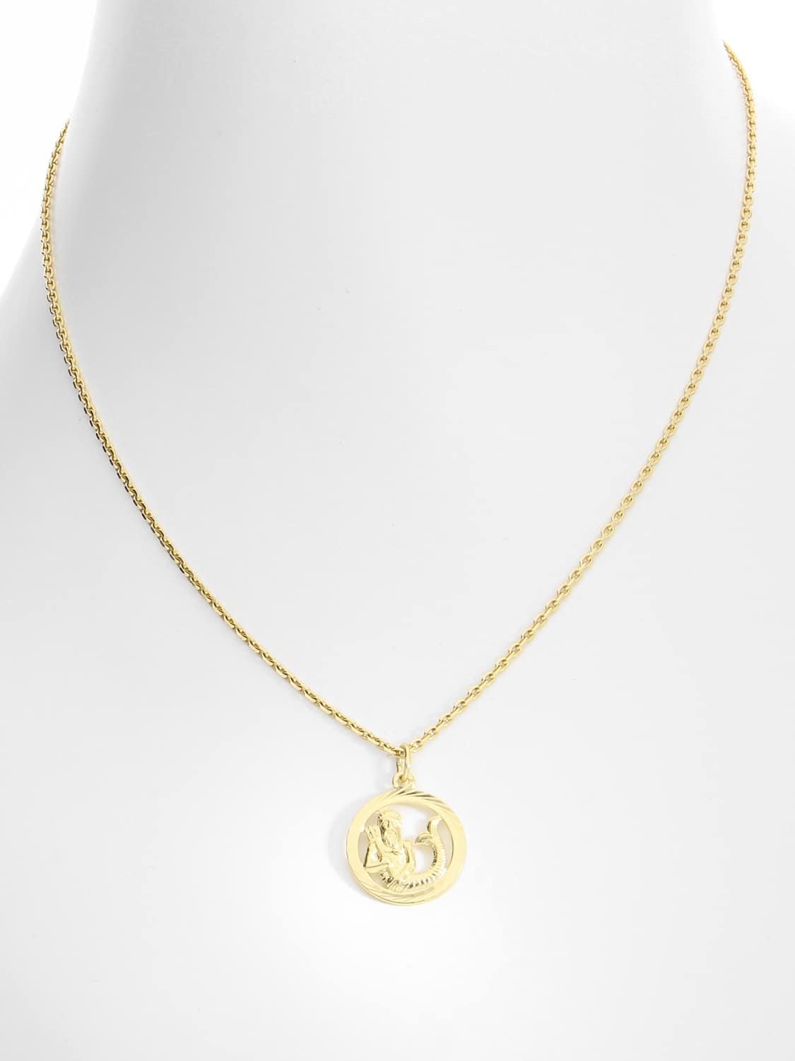 MyGold Zodiac Sign Pendant (Without Chain) Yellow Gold 333 Gold (8 Carat) Diameter 15 mm Round Star Sign Horoscope Constellation Pendant Gavno MOD-04433 – Bild 4
