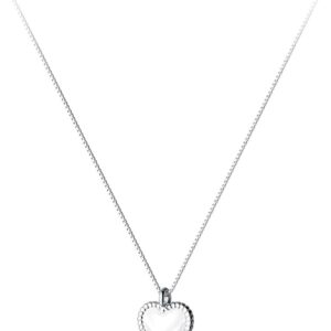 BIOLIVING 925 Sterling Silver Fashion Romantic Heart Pendant Short Necklace for Women Wedding Fine S925 Jewellery
