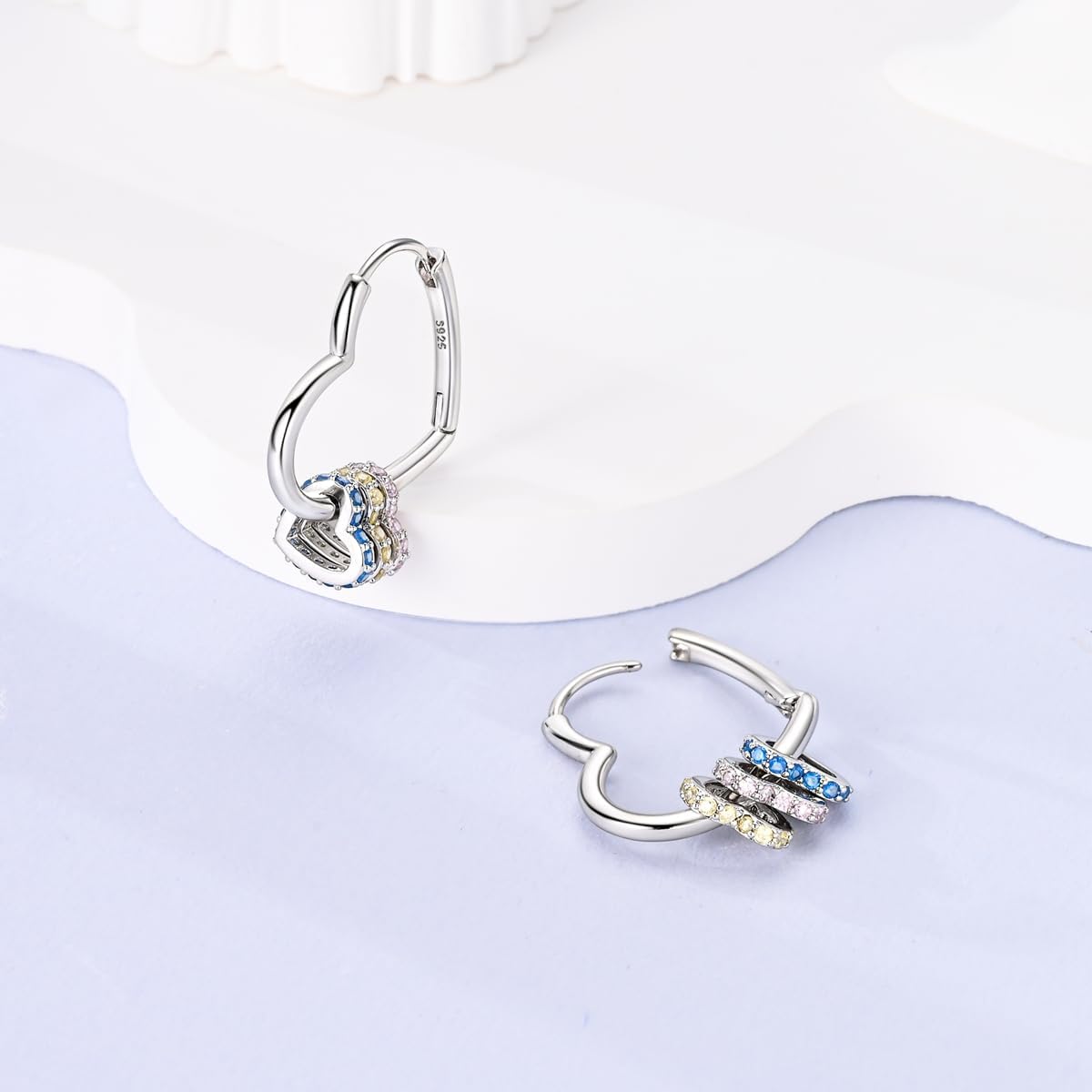 NARMO 925 Sterling Silber Ohrringe für Damen – Bild 2