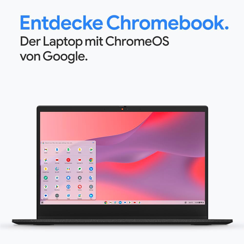 HP Chromebook x360 Laptop (14 Inch HD Touchscreen, Intel N100, Gemini, 4 GB RAM, 128 GB, ChromeOS, QWERTZ) - Silver – Bild 3