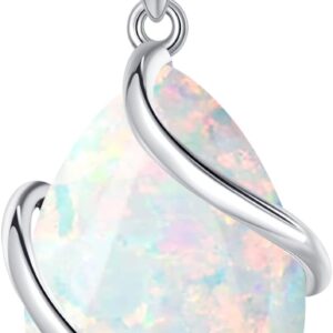 POPLYKE Sterling Silver Teardrop Pendant Necklace Jewellery for Men and Women