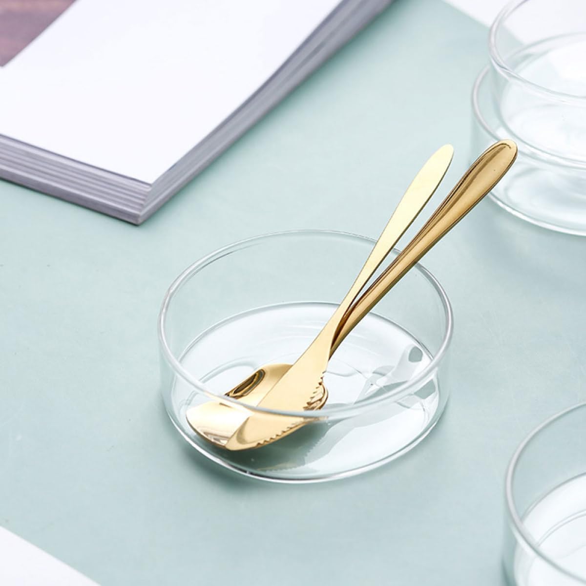 SHINEOFI Kleiner Glas Dessertteller 2 Stück aus Glas für Halloween Party – Bild 8