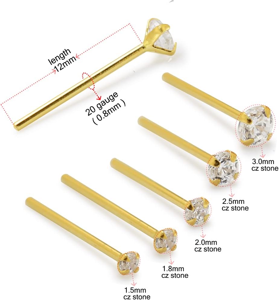 14 carat (585) gold, 14 carat (585) yellow gold, cubic zirconia, Cubic Zirconia, Cubic Zirconia – Bild 3