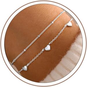Turandoss Armband Damen Gold/Silber, 14K Gold Vergoldete Herz Armbänder