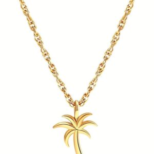 ICRUSH Coconut Palm Waterproof Necklace with Pendant Minimalist