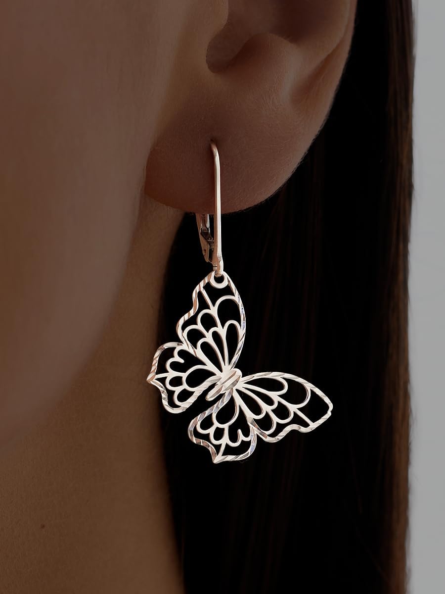 Women's Earrings 925 Silver Rhodium-Plated with Gift Box – Bild 2